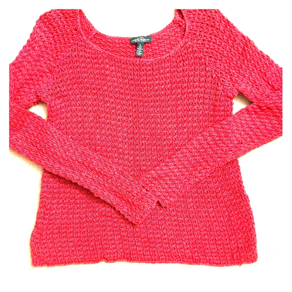 Red knit sweater